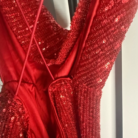 Hera Collection Sparkling Red Sequin Dress - Picture 10 of 12